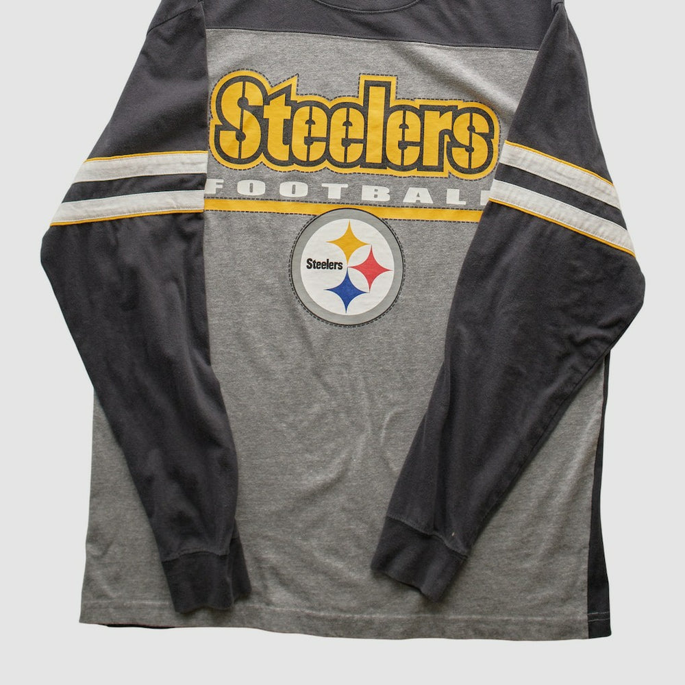 Pittsburgh Steelers NFL 2010s Long Sleeve T-shirt Heather Gray Vintage - Fanatics