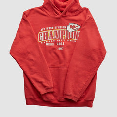 Kansas City Chiefs Reebok 2003 Hooded Pullover Sweatshirt Red Vintage - Fanatics