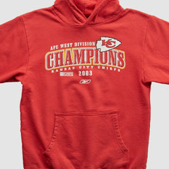 Kansas City Chiefs Reebok 2003 Hooded Pullover Sweatshirt Red Vintage - Fanatics