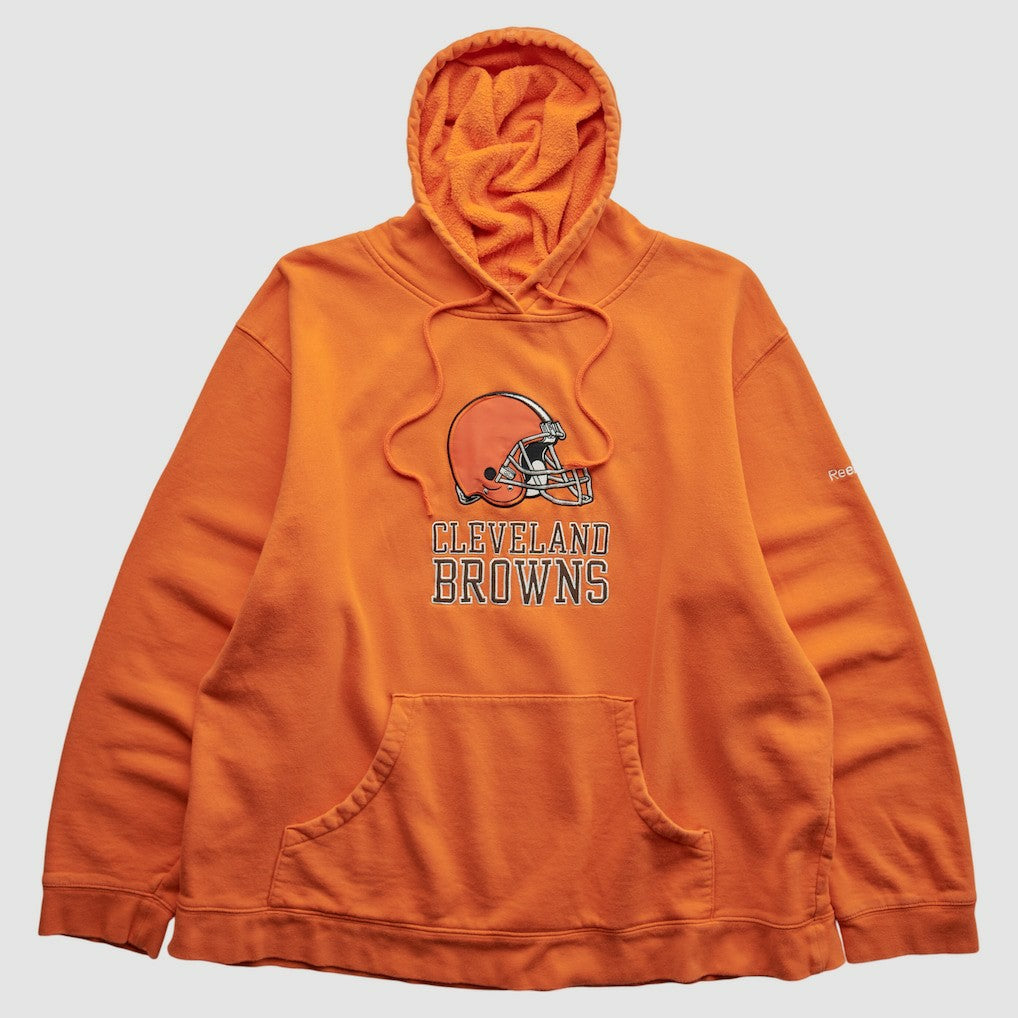 Cleveland Browns Reebok 2000s Hooded Pullover Sweatshirt Orange Vintage - Fanatics