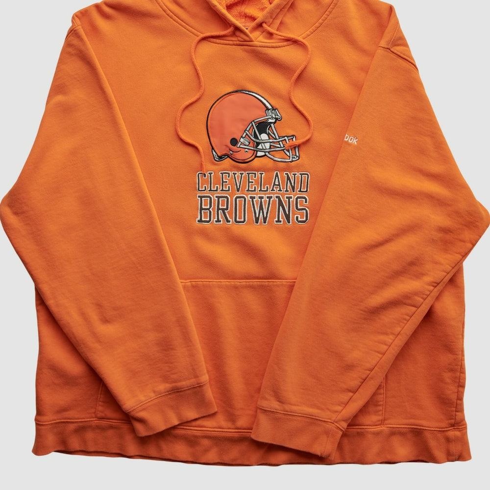 Cleveland Browns Reebok 2000s Hooded Pullover Sweatshirt Orange Vintage - Fanatics
