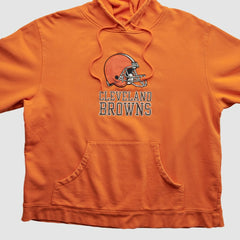 Cleveland Browns Reebok 2000s Hooded Pullover Sweatshirt Orange Vintage - Fanatics