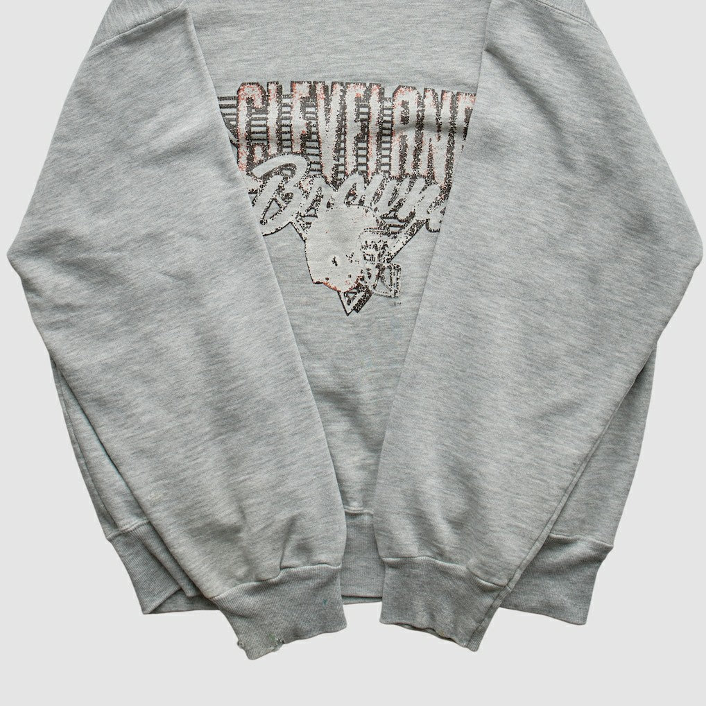 Cleveland Browns Champion 90s Pullover Sweatshirt Heather Gray Vintage - Fanatics
