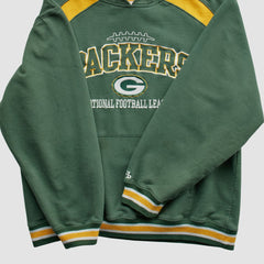Green Bay Packers NFL 2000s Hooded Pullover Sweatshirt Green Vintage - Fanatics