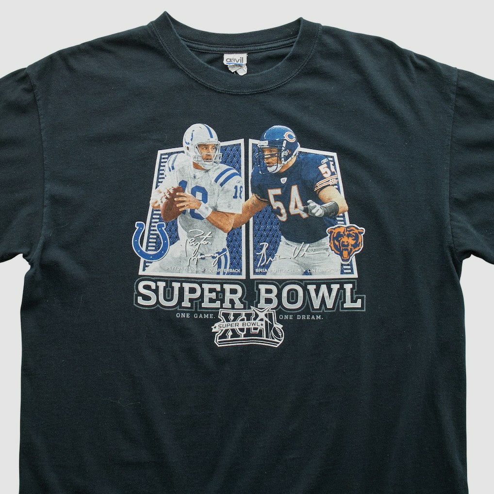 Superbowl XLII Anvil 2008 T-shirt Black Vintage - Fanatics
