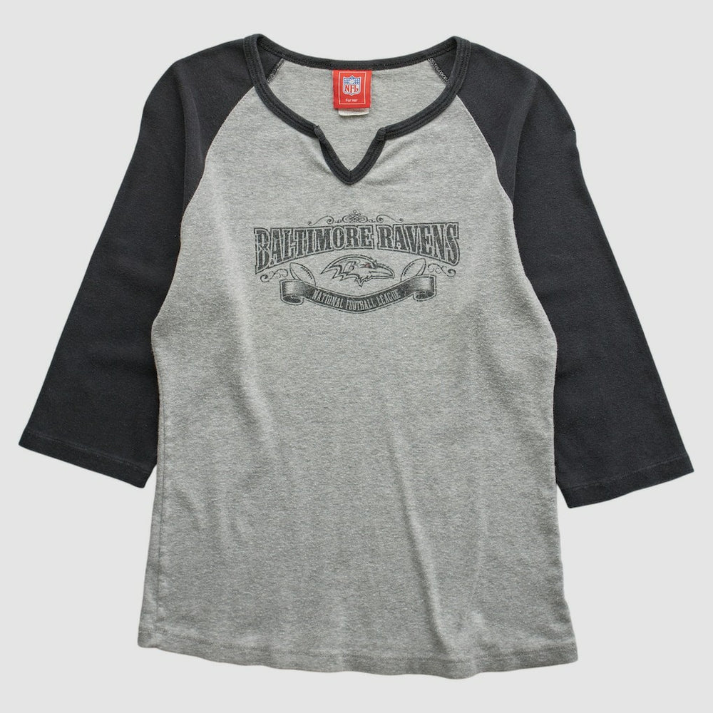 Baltimore Ravens NFL 2000s T-shirt Heather Gray Vintage - Fanatics