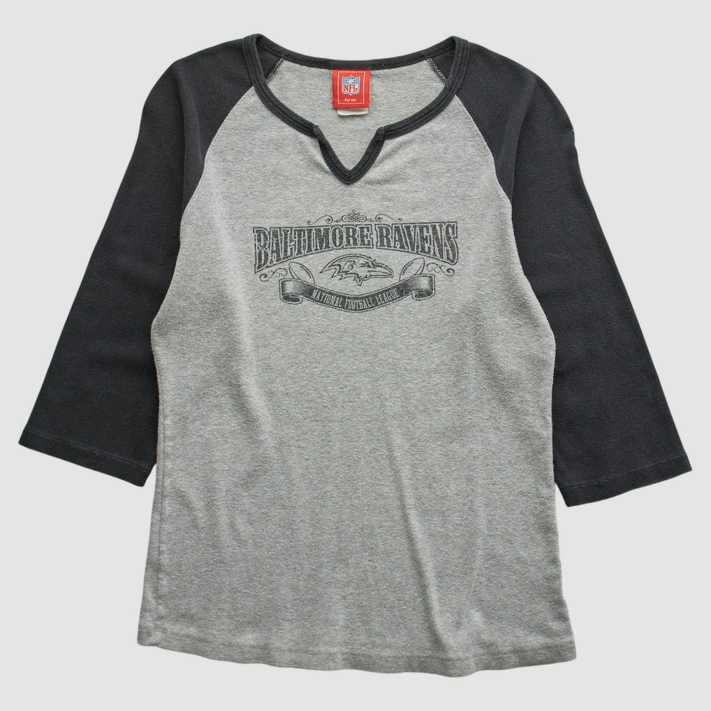 Baltimore Ravens NFL 2000s T-shirt Heather Gray Vintage - Fanatics
