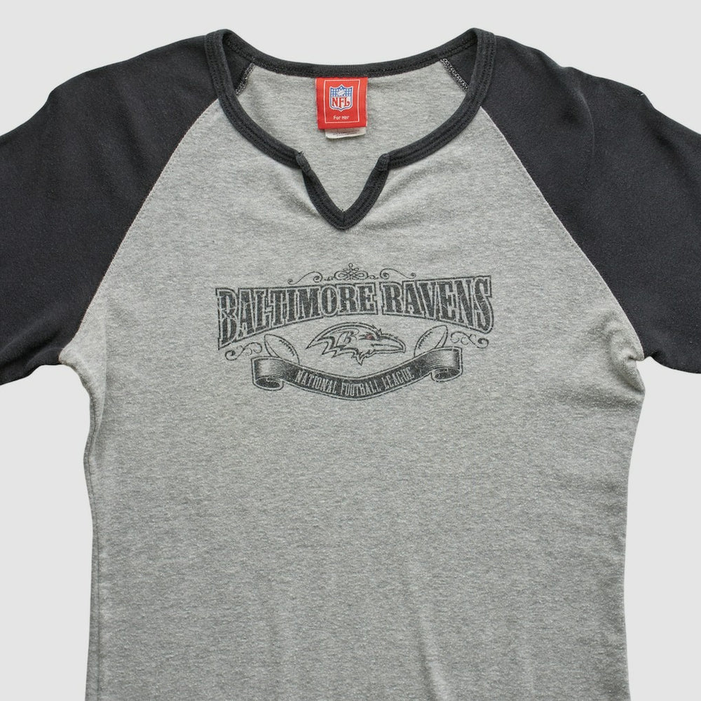Baltimore Ravens NFL 2000s T-shirt Heather Gray Vintage - Fanatics