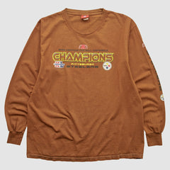 Pittsburgh Steelers NFL 2006 Long Sleeve T-shirt Brown Vintage - Fanatics