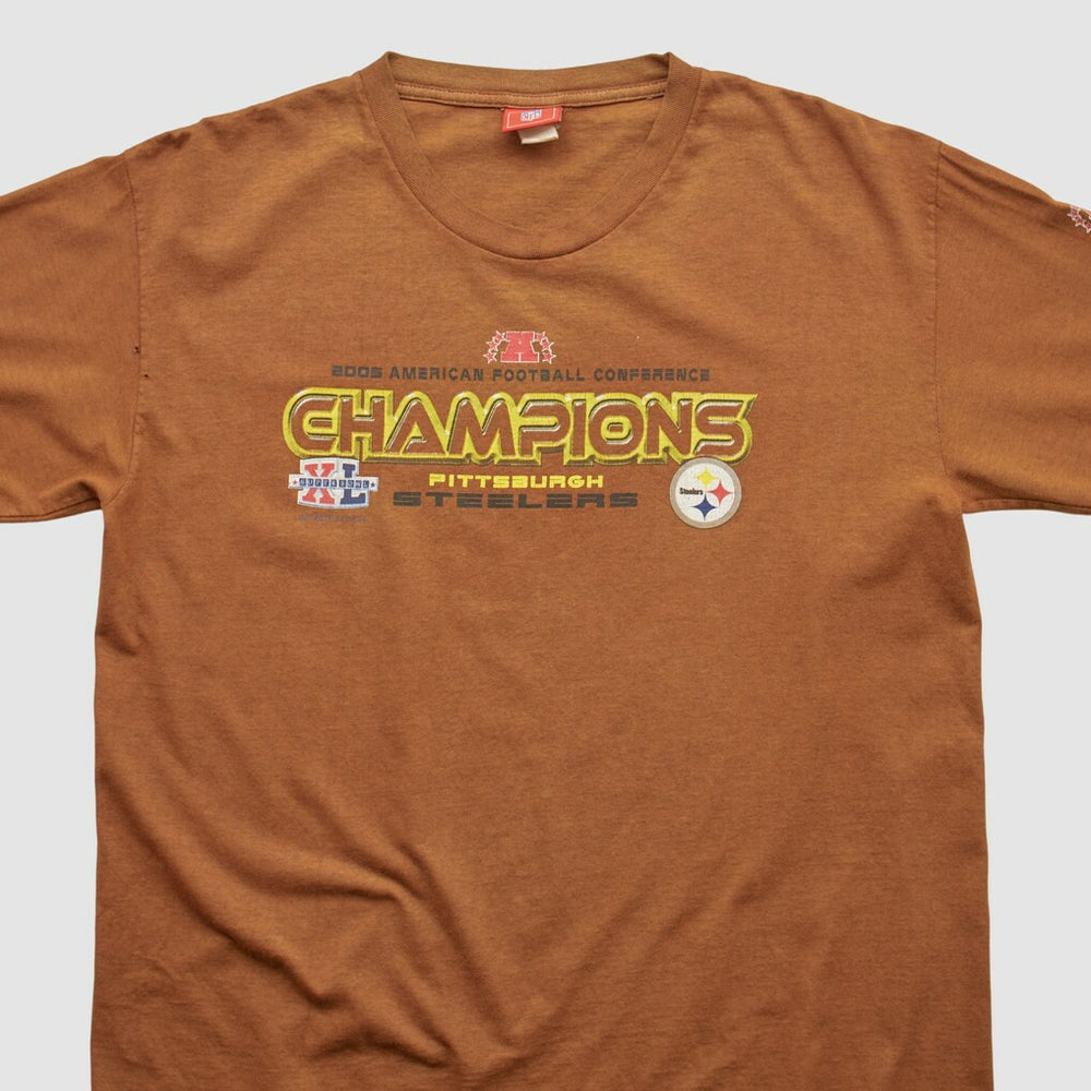 Pittsburgh Steelers NFL 2006 Long Sleeve T-shirt Brown Vintage - Fanatics