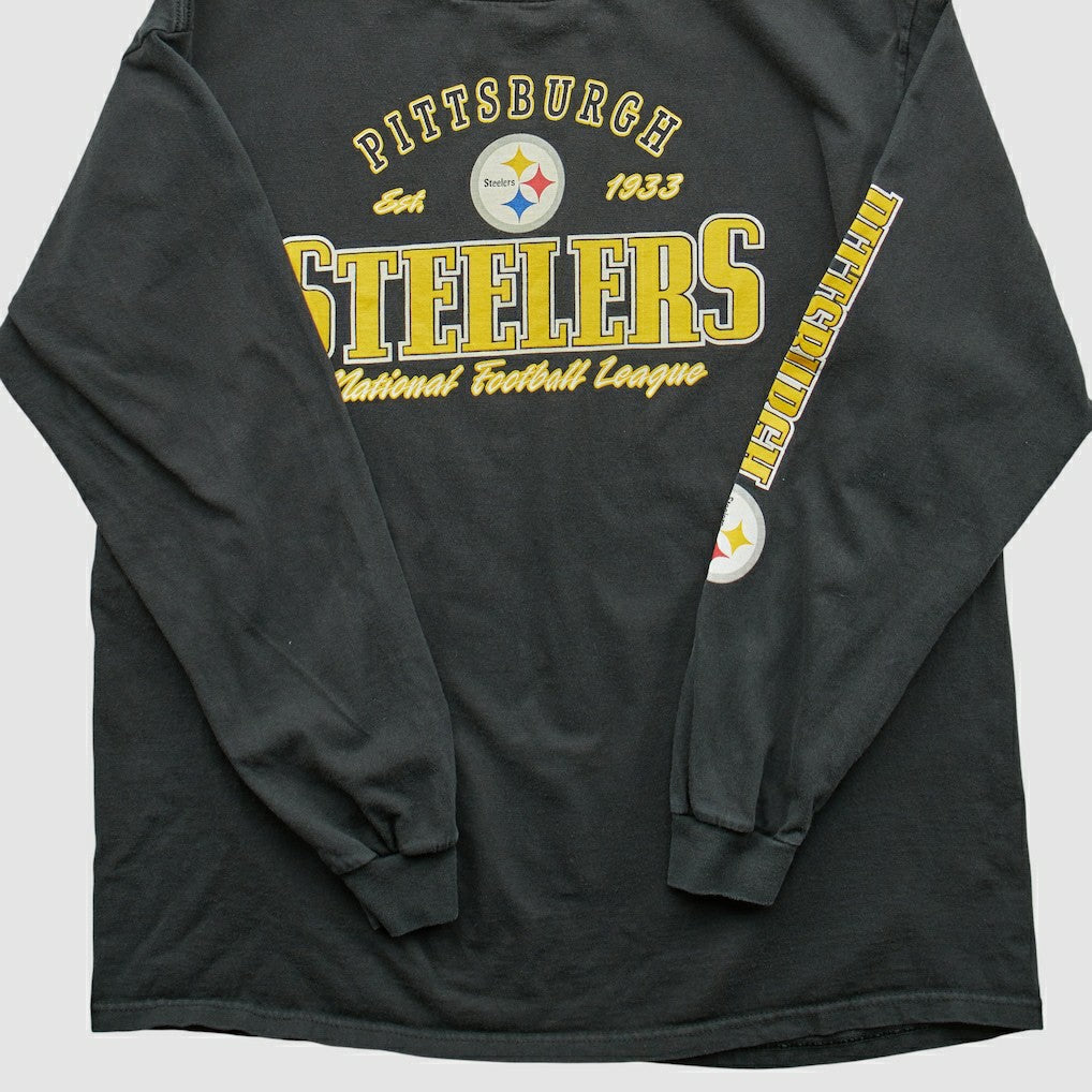Pittsburgh Steelers NFL 2000s Long Sleeve T-shirt Black Vintage - Fanatics
