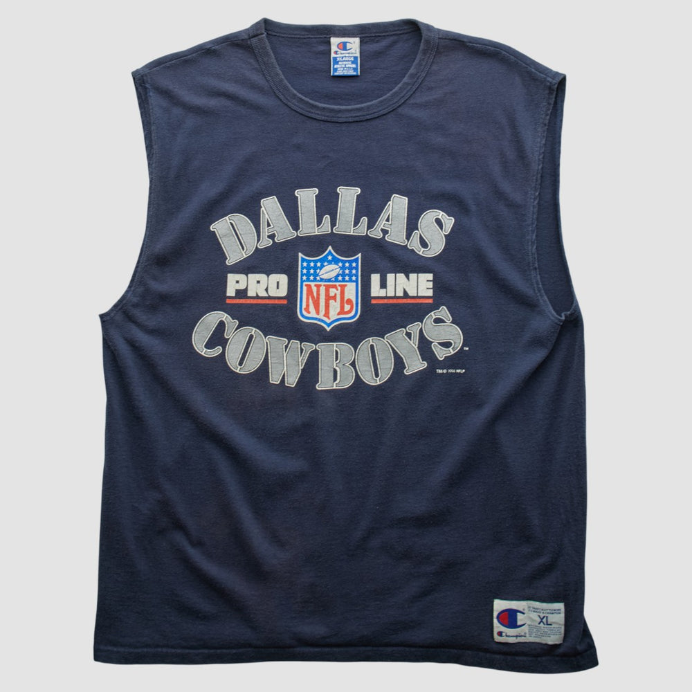 Dallas Cowboys Champion 90s Tank Navy Vintage - Fanatics