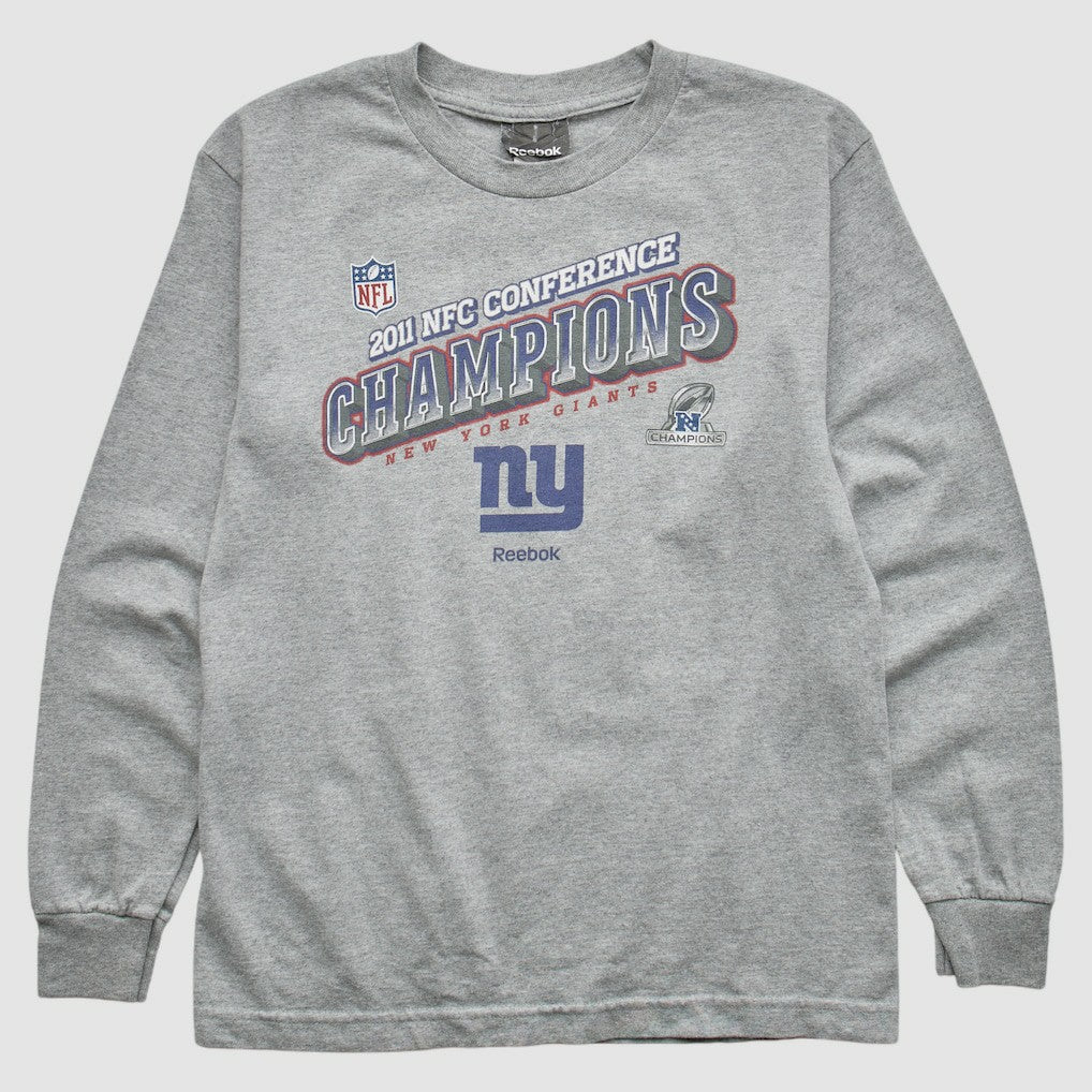 New York Giants Reebok 2011 Pullover Sweatshirt Heather Gray Vintage - Fanatics