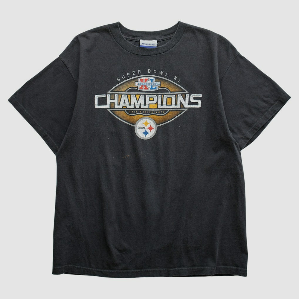 Pittsburgh Steelers Reebok 2006 T-shirt Black Vintage - Fanatics