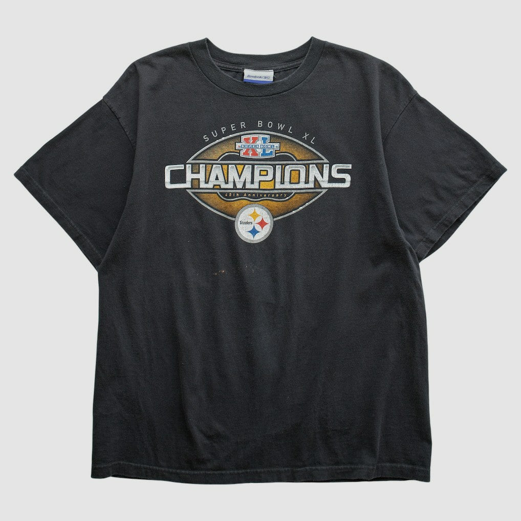 Pittsburgh Steelers Reebok 2006 T-shirt Black Vintage - Fanatics