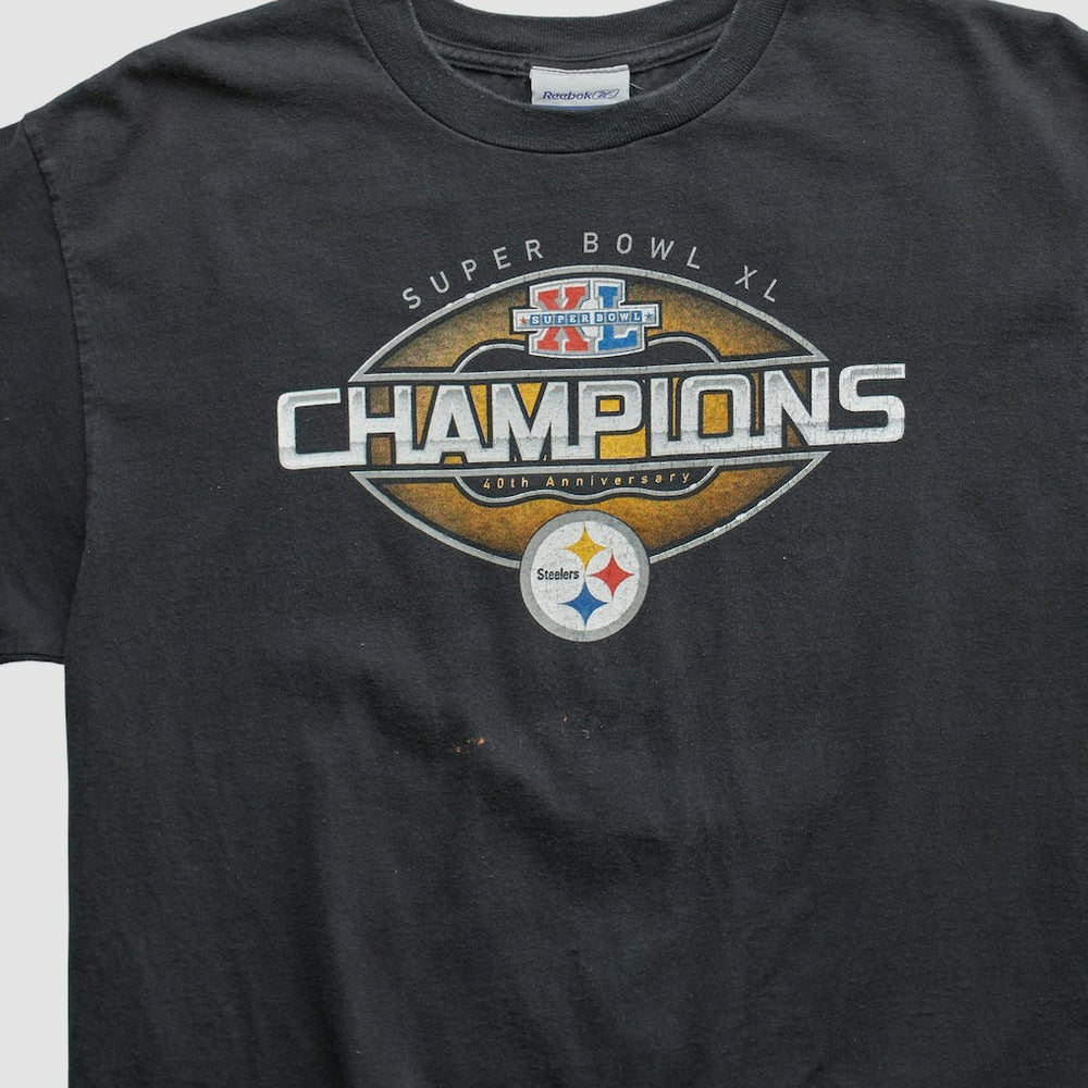 Pittsburgh Steelers Reebok 2006 T-shirt Black Vintage - Fanatics
