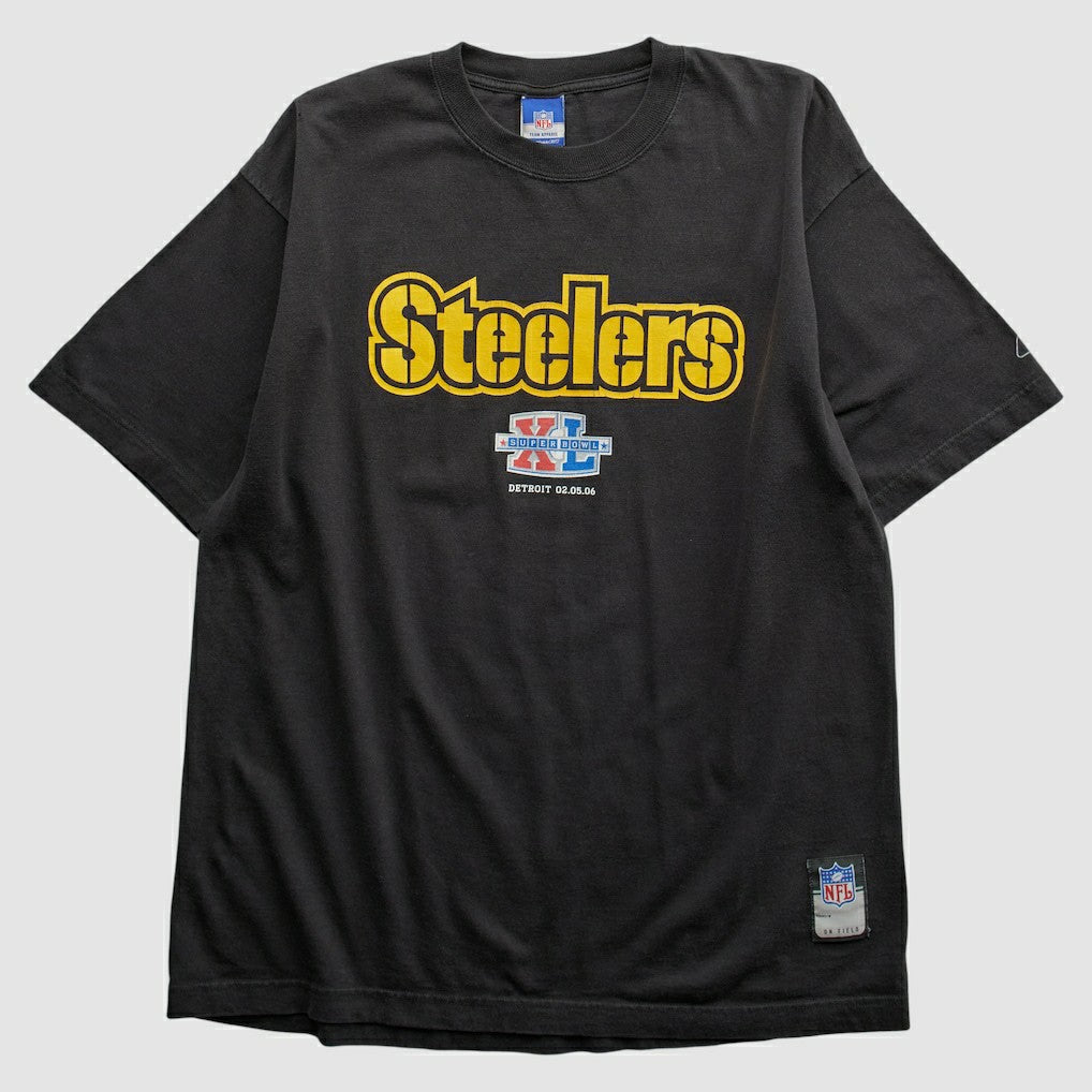 Pittsburgh Steelers Reebok 2000s T-shirt Black Vintage - Fanatics