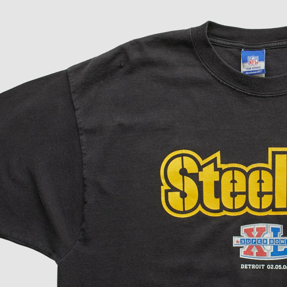 Pittsburgh Steelers Reebok 2000s T-shirt Black Vintage - Fanatics