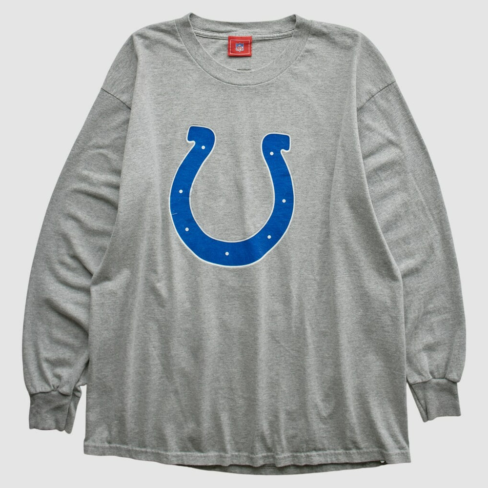Indianapolis Colts 2000s Long Sleeve T-shirt Heather Gray Vintage - Fanatics