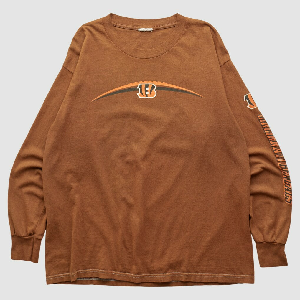 Cincinnati Bengals 2000s Long Sleeve T-shirt Brown Vintage - Fanatics