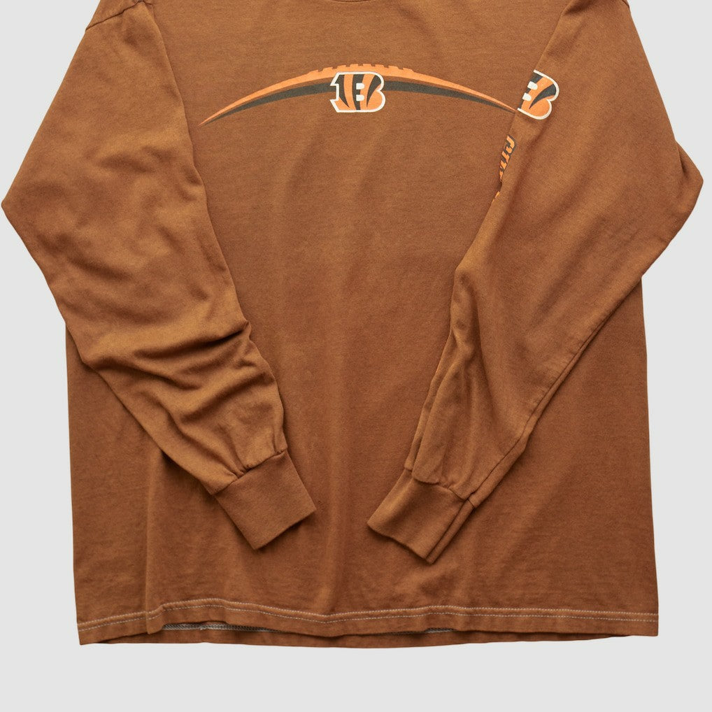 Cincinnati Bengals 2000s Long Sleeve T-shirt Brown Vintage - Fanatics