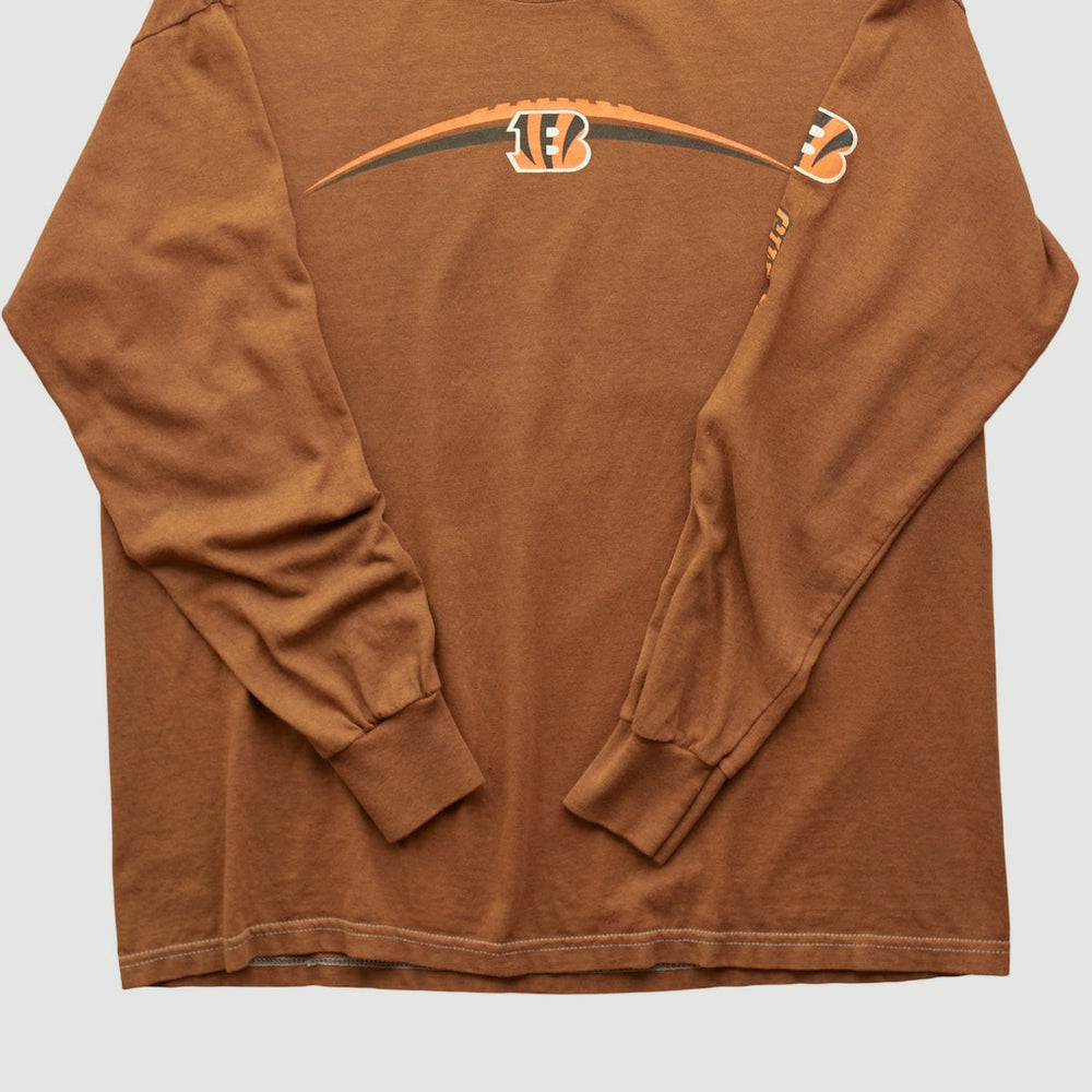 Cincinnati Bengals 2000s Long Sleeve T-shirt Brown Vintage - Fanatics
