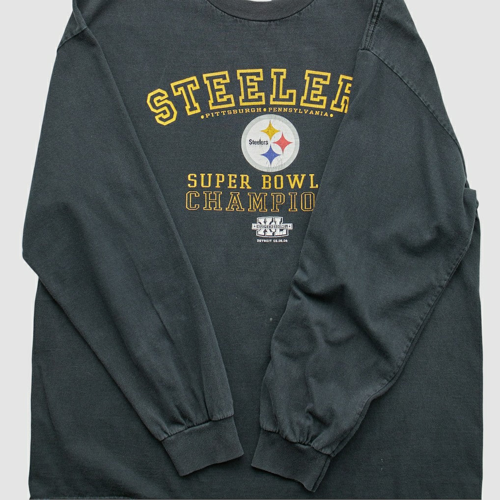 Pittsburgh Steelers Alstyle 2006 Long Sleeve T-shirt Black Vintage - Fanatics