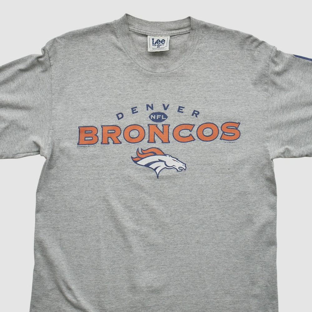 Denver Broncos Lee Apparel 2000s Long Sleeve T-shirt Heather Gray Vintage - Fanatics