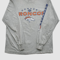 Denver Broncos Lee Apparel 2000s Long Sleeve T-shirt Heather Gray Vintage - Fanatics