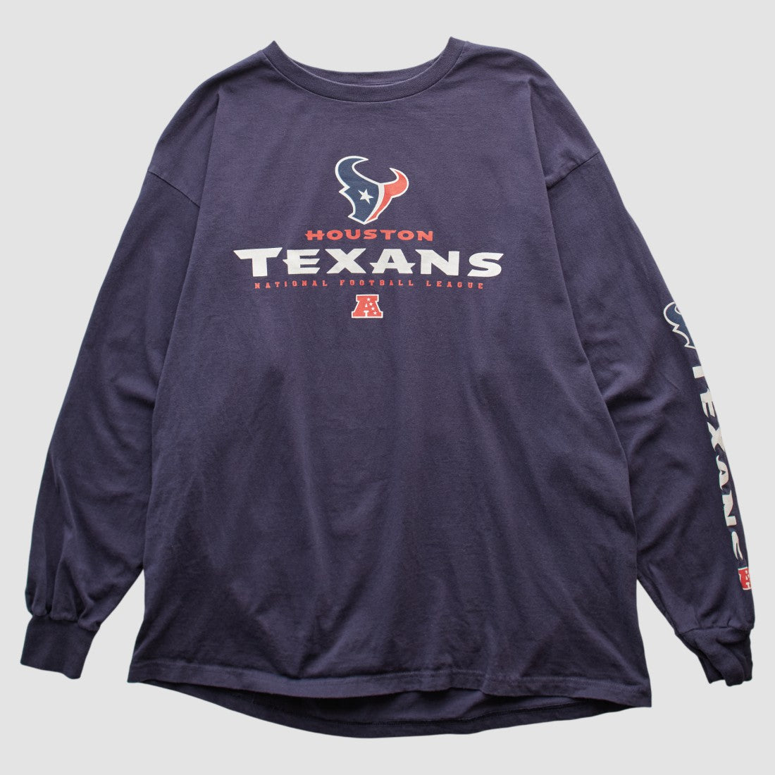 Houston Texans NFL 2000s Long Sleeve T-shirt Navy Vintage - Fanatics