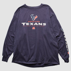 Houston Texans NFL 2000s Long Sleeve T-shirt Navy Vintage - Fanatics