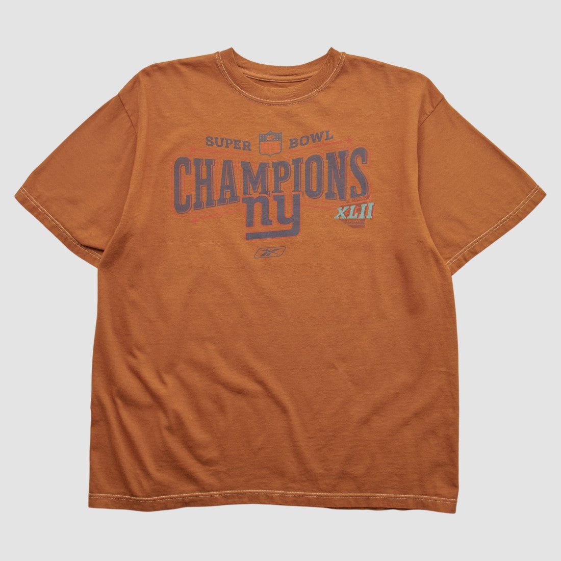 New York Giants Reebok 2007 T-shirt Orange Vintage - Fanatics
