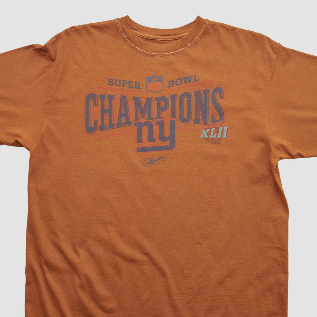 New York Giants Reebok 2007 T-shirt Orange Vintage - Fanatics