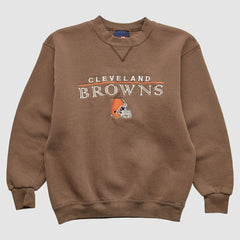 Cleveland Browns Pro Player 2000s Pullover Sweatshirt Brown Vintage - Fanatics