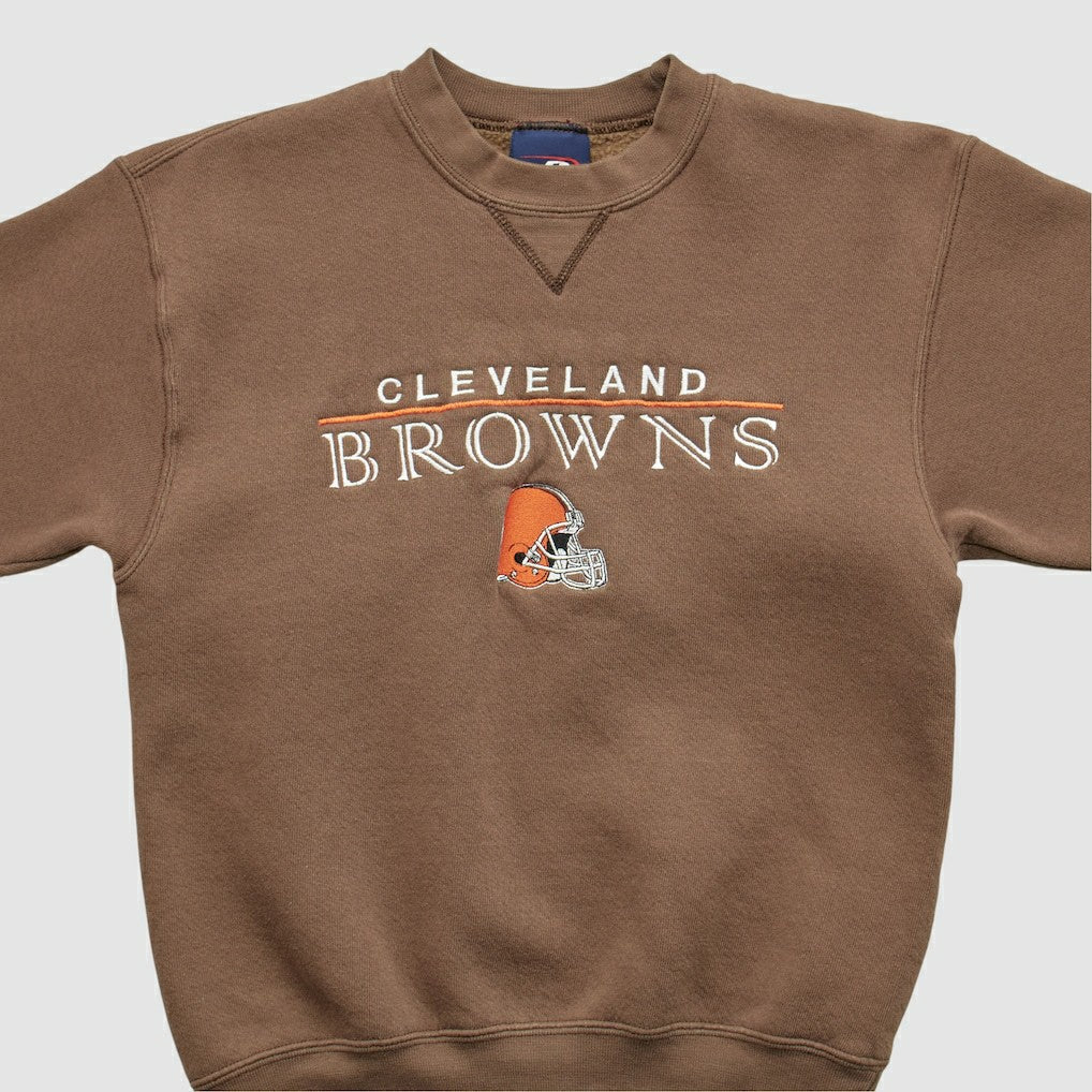 Cleveland Browns Pro Player 2000s Pullover Sweatshirt Brown Vintage - Fanatics