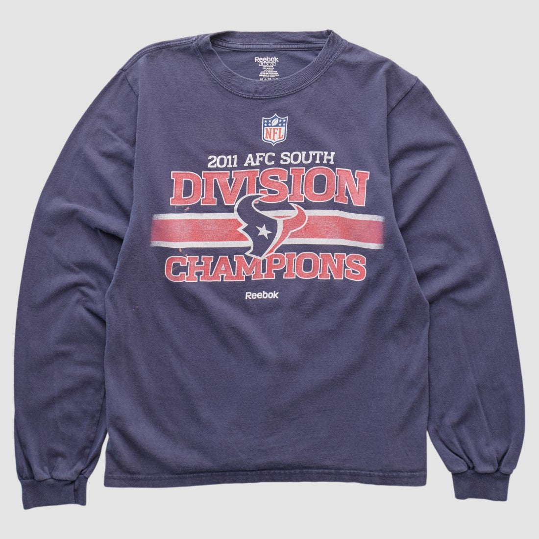 Houston Texans Reebok 2011 Long Sleeve T-shirt Navy Vintage - Fanatics