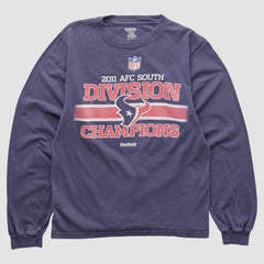 Houston Texans Reebok 2011 Long Sleeve T-shirt Navy Vintage - Fanatics