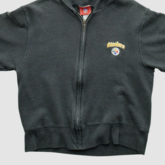 Pittsburgh Steelers NFL 2000s Hooded Full Zip Sweatshirt Black Vintage - Fanatics