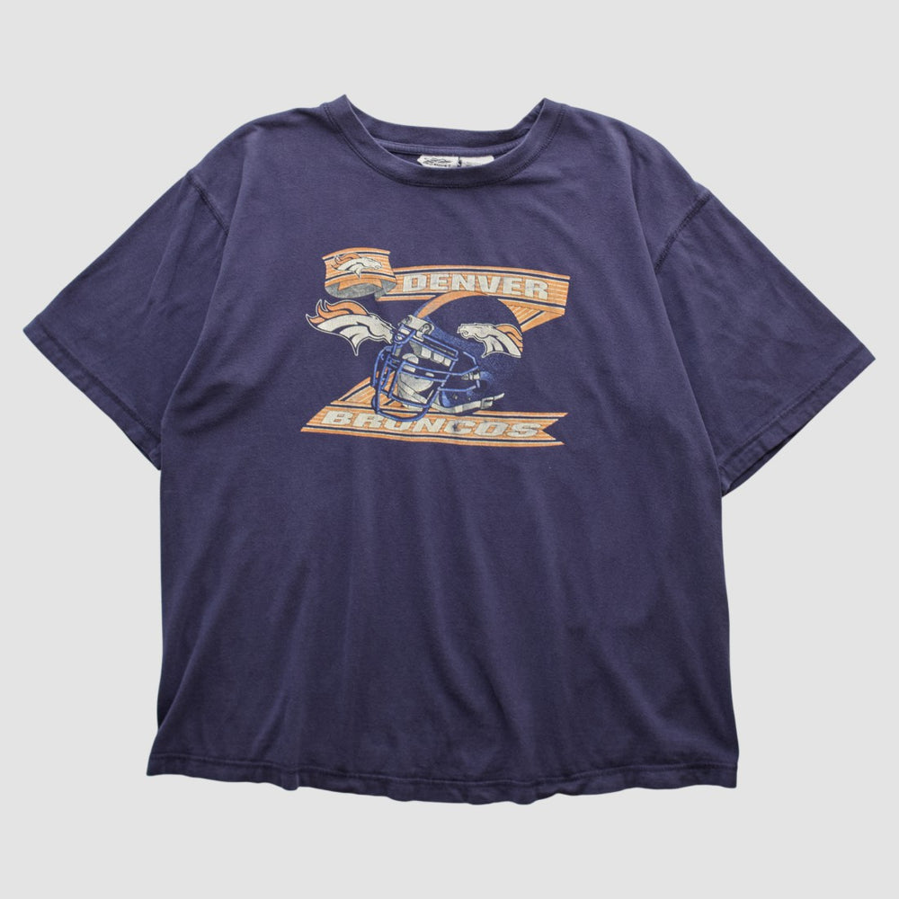 Denver Broncos Pro Edge 2000s T-shirt Navy Vintage - Fanatics