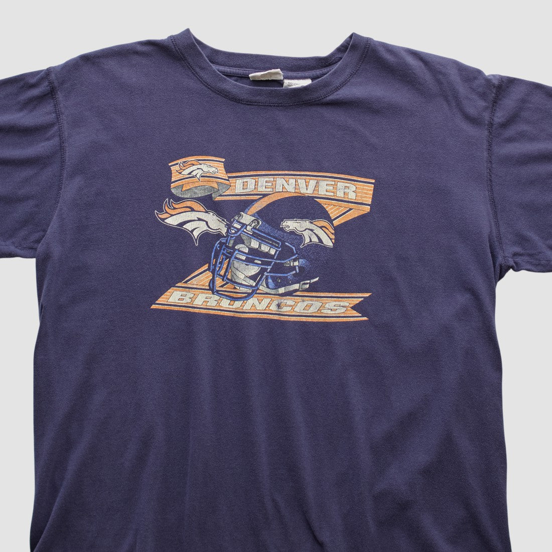 Denver Broncos Pro Edge 2000s T-shirt Navy Vintage - Fanatics