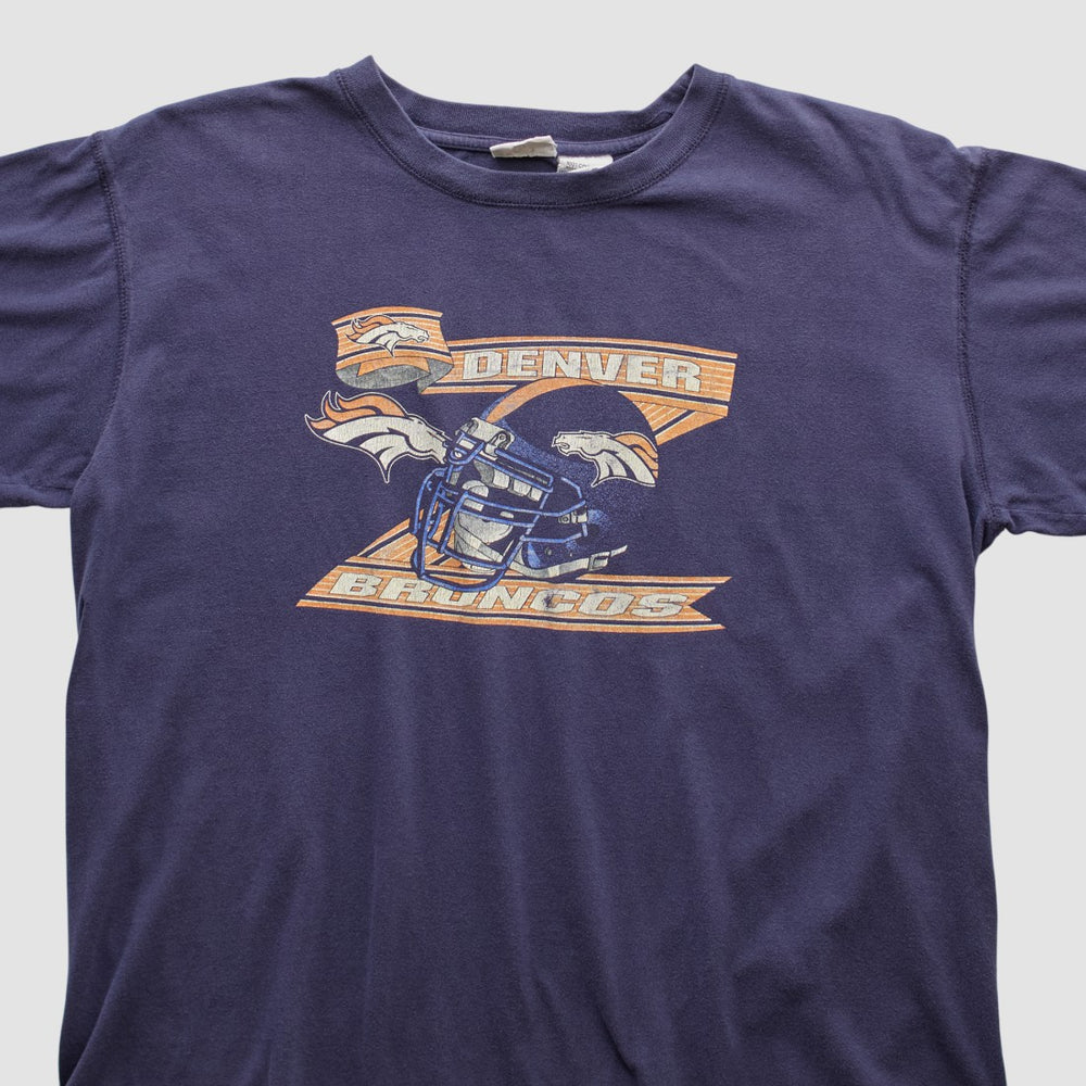 Denver Broncos Pro Edge 2000s T-shirt Navy Vintage - Fanatics