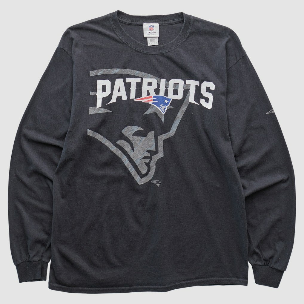 New England Patriots NFL 2010s Long Sleeve T-shirt Black Vintage - Fanatics