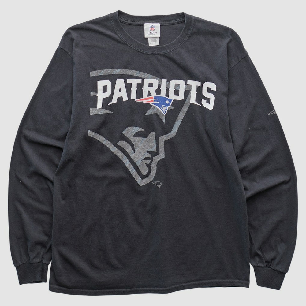New England Patriots NFL 2010s Long Sleeve T-shirt Black Vintage - Fanatics