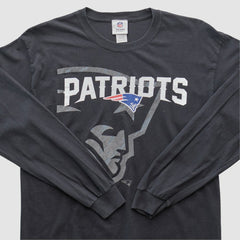 New England Patriots NFL 2010s Long Sleeve T-shirt Black Vintage - Fanatics