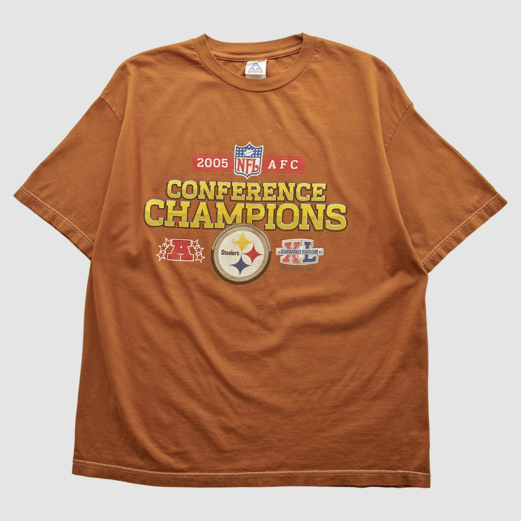 Pittsburgh Steelers AAA 2005 T-shirt Brown Vintage - Fanatics