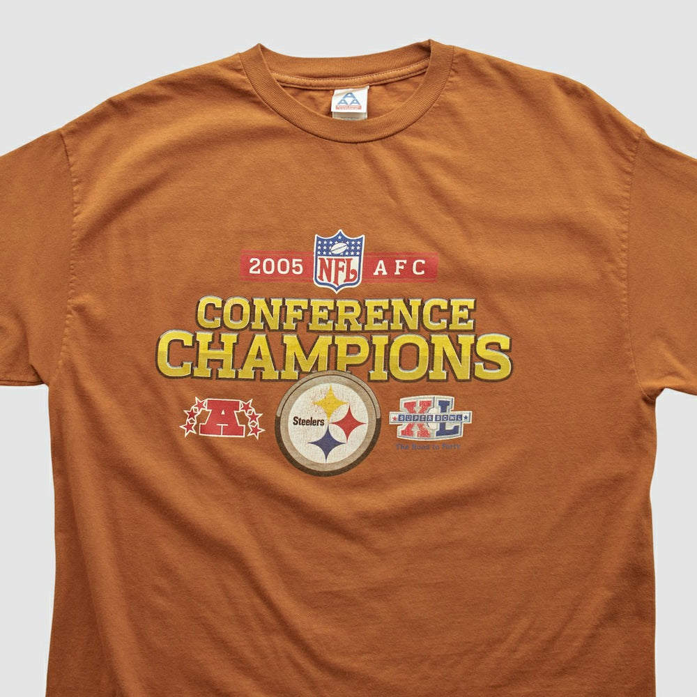 Pittsburgh Steelers AAA 2005 T-shirt Brown Vintage - Fanatics