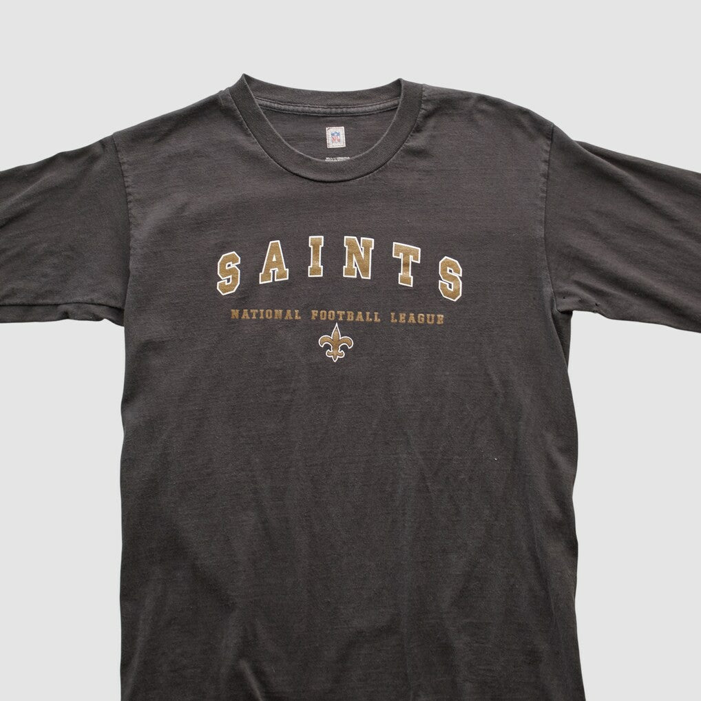 New Orleans Saints NFL 2000s Long Sleeve T-shirt Charcoal Vintage - Fanatics