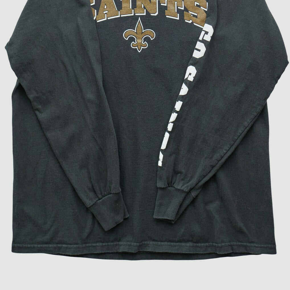 New Orleans Saints NFL 2000s Long Sleeve T-shirt Black Vintage - Fanatics