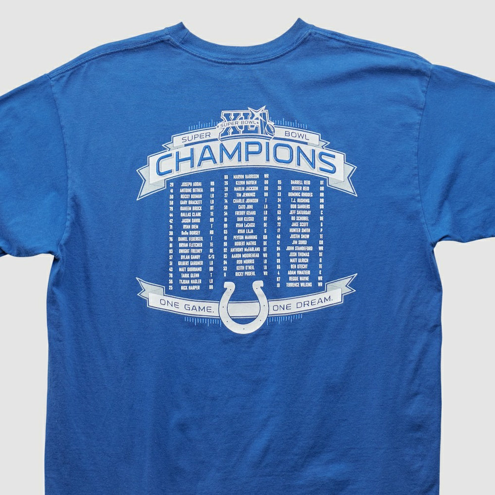 Indianapolis Colts Reebok 2007 T-shirt Blue Vintage - Fanatics