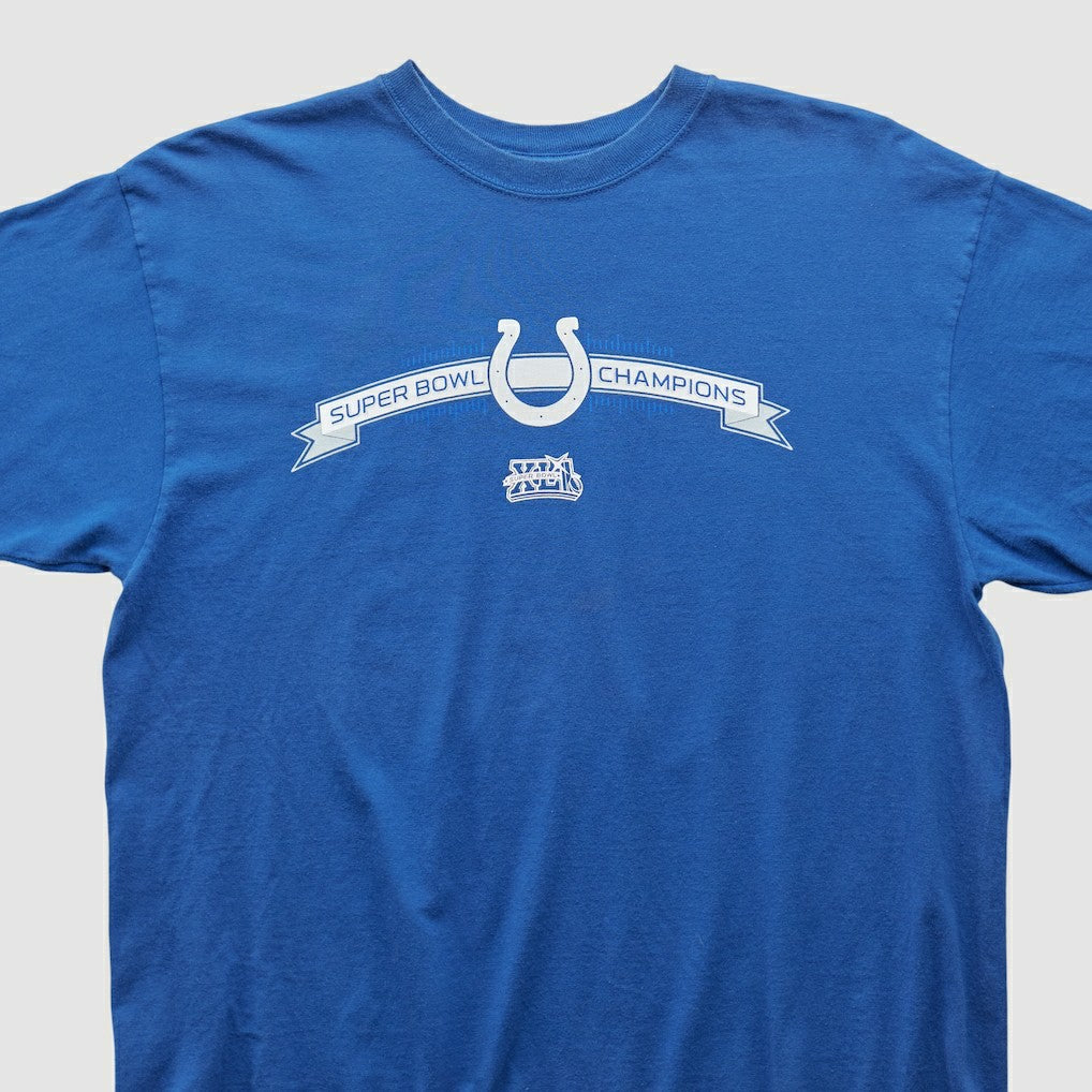Indianapolis Colts Reebok 2007 T-shirt Blue Vintage - Fanatics